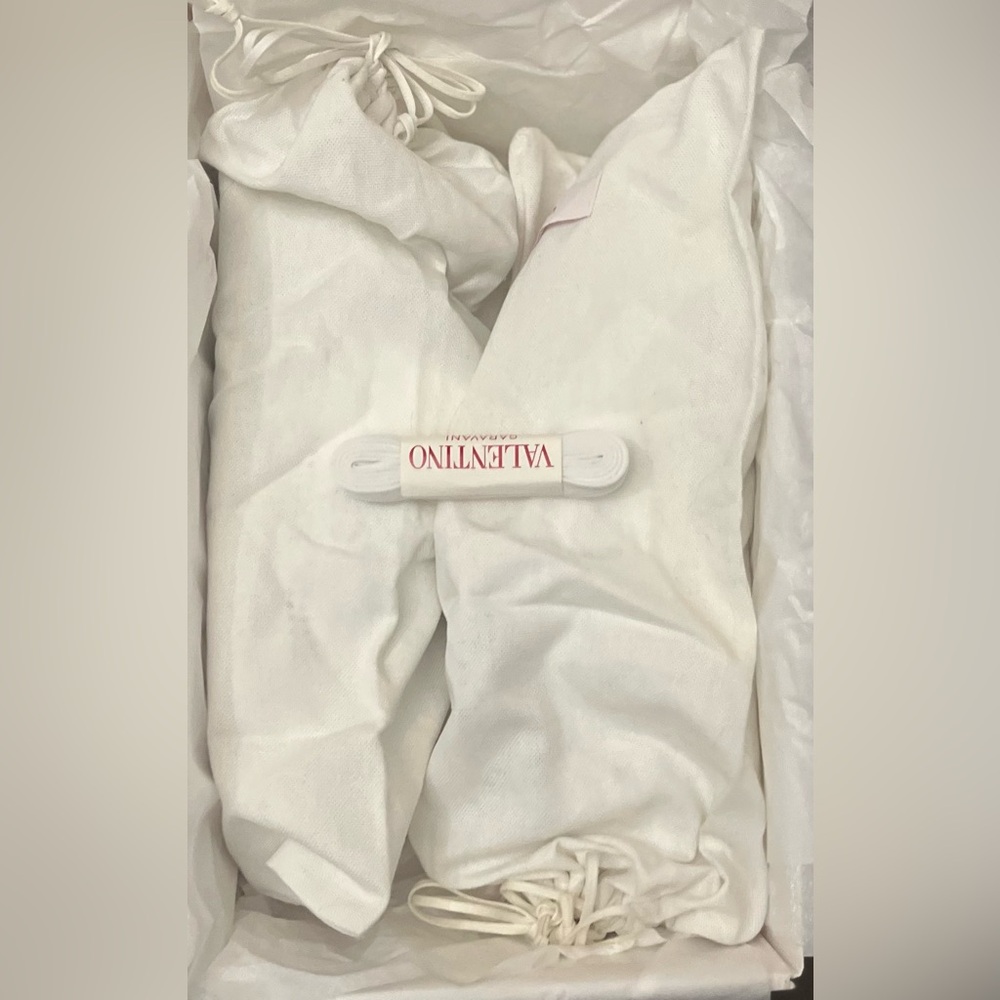 Valentino White Perforated V-Logo Sneakers - Picture 12 of 14